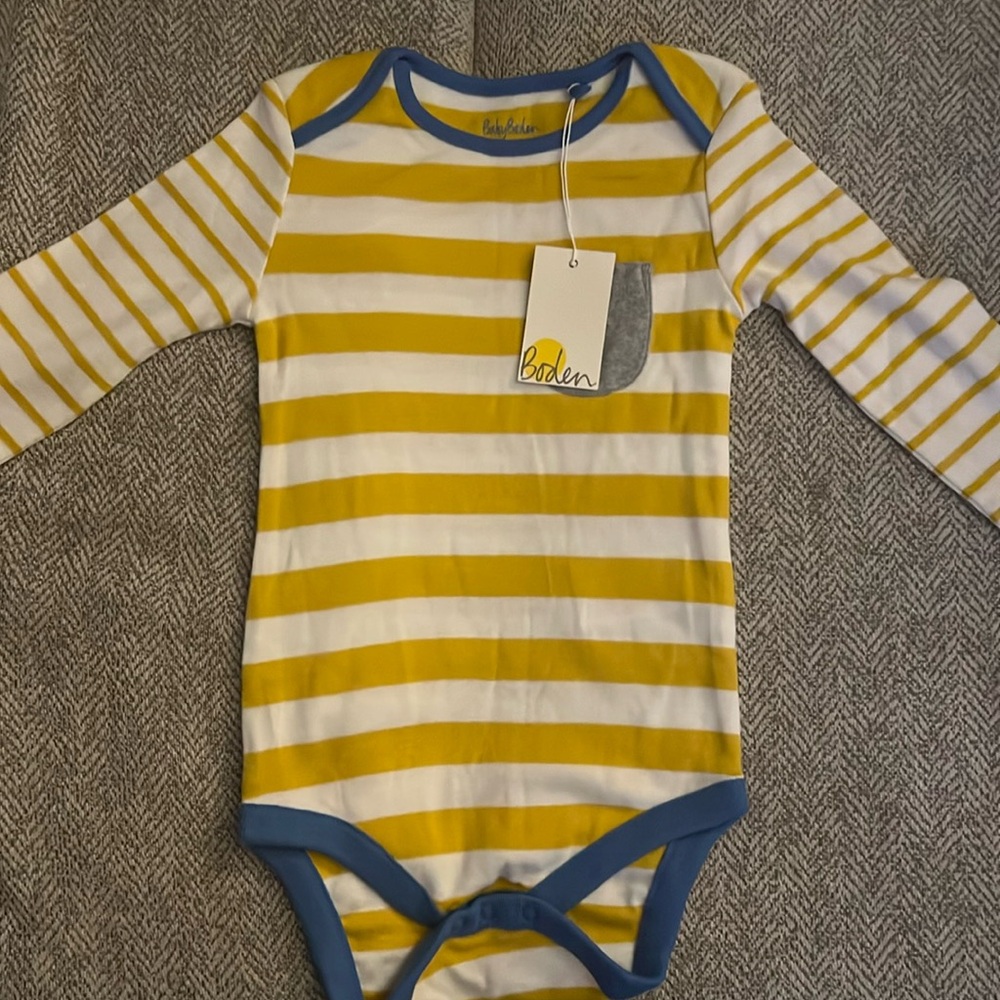 Baby Boden Striped onesie, new with tags